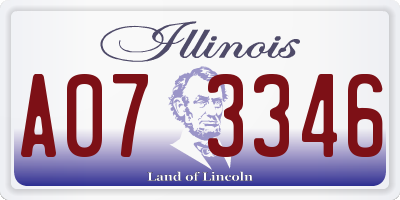 IL license plate A073346