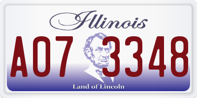 IL license plate A073348