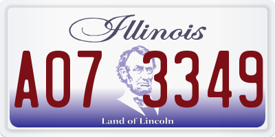 IL license plate A073349