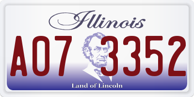 IL license plate A073352