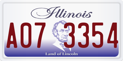IL license plate A073354