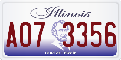 IL license plate A073356