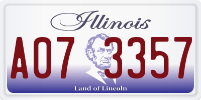 IL license plate A073357
