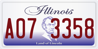 IL license plate A073358