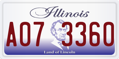 IL license plate A073360