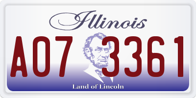 IL license plate A073361