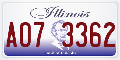 IL license plate A073362