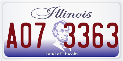 IL license plate A073363