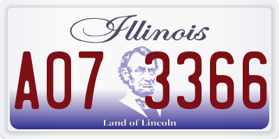 IL license plate A073366