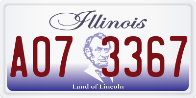 IL license plate A073367