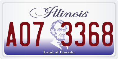 IL license plate A073368