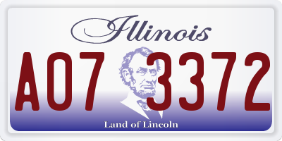 IL license plate A073372