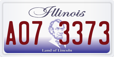 IL license plate A073373