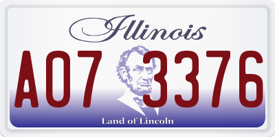 IL license plate A073376