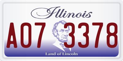 IL license plate A073378