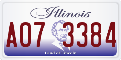 IL license plate A073384
