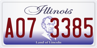 IL license plate A073385