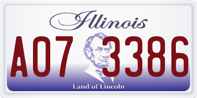 IL license plate A073386