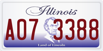 IL license plate A073388