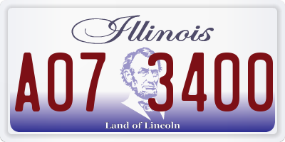IL license plate A073400