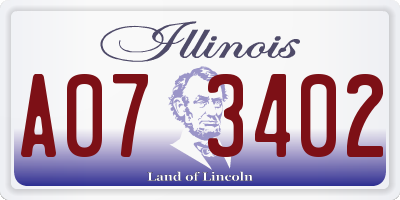 IL license plate A073402