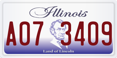 IL license plate A073409