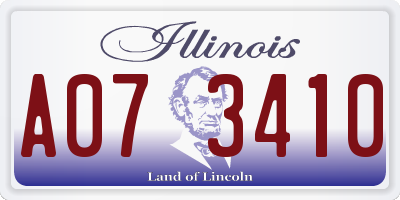 IL license plate A073410
