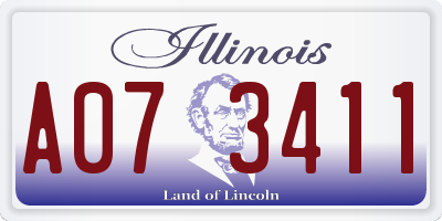 IL license plate A073411