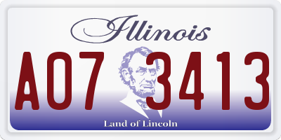 IL license plate A073413