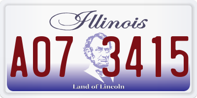 IL license plate A073415