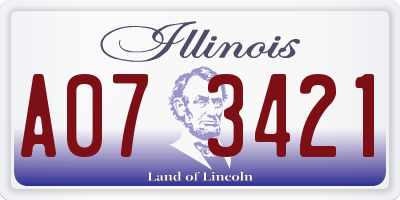 IL license plate A073421