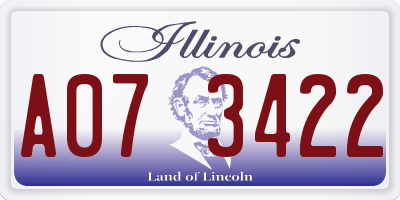 IL license plate A073422
