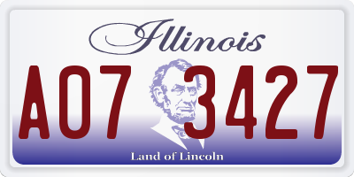 IL license plate A073427