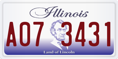 IL license plate A073431