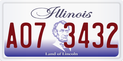 IL license plate A073432