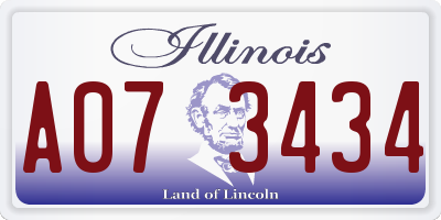 IL license plate A073434