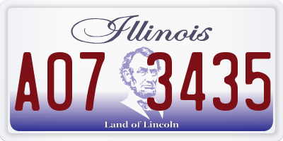 IL license plate A073435