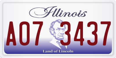 IL license plate A073437