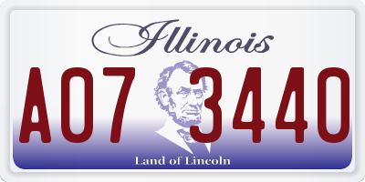 IL license plate A073440