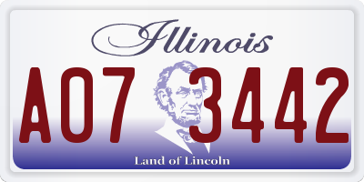 IL license plate A073442