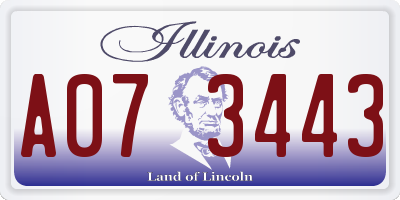 IL license plate A073443