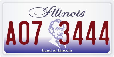 IL license plate A073444