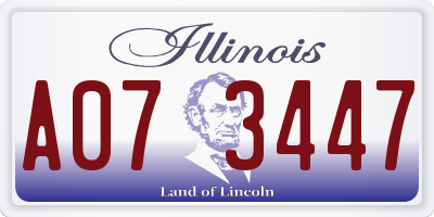 IL license plate A073447