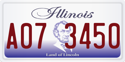 IL license plate A073450