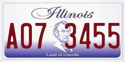 IL license plate A073455