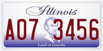 IL license plate A073456