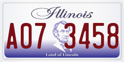 IL license plate A073458