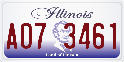 IL license plate A073461