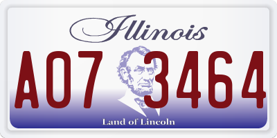 IL license plate A073464