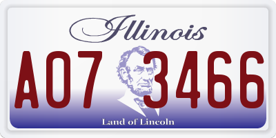 IL license plate A073466